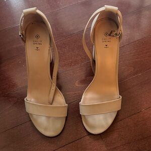 Call It Spring Nude Ankle-Strap Heeled Sandals